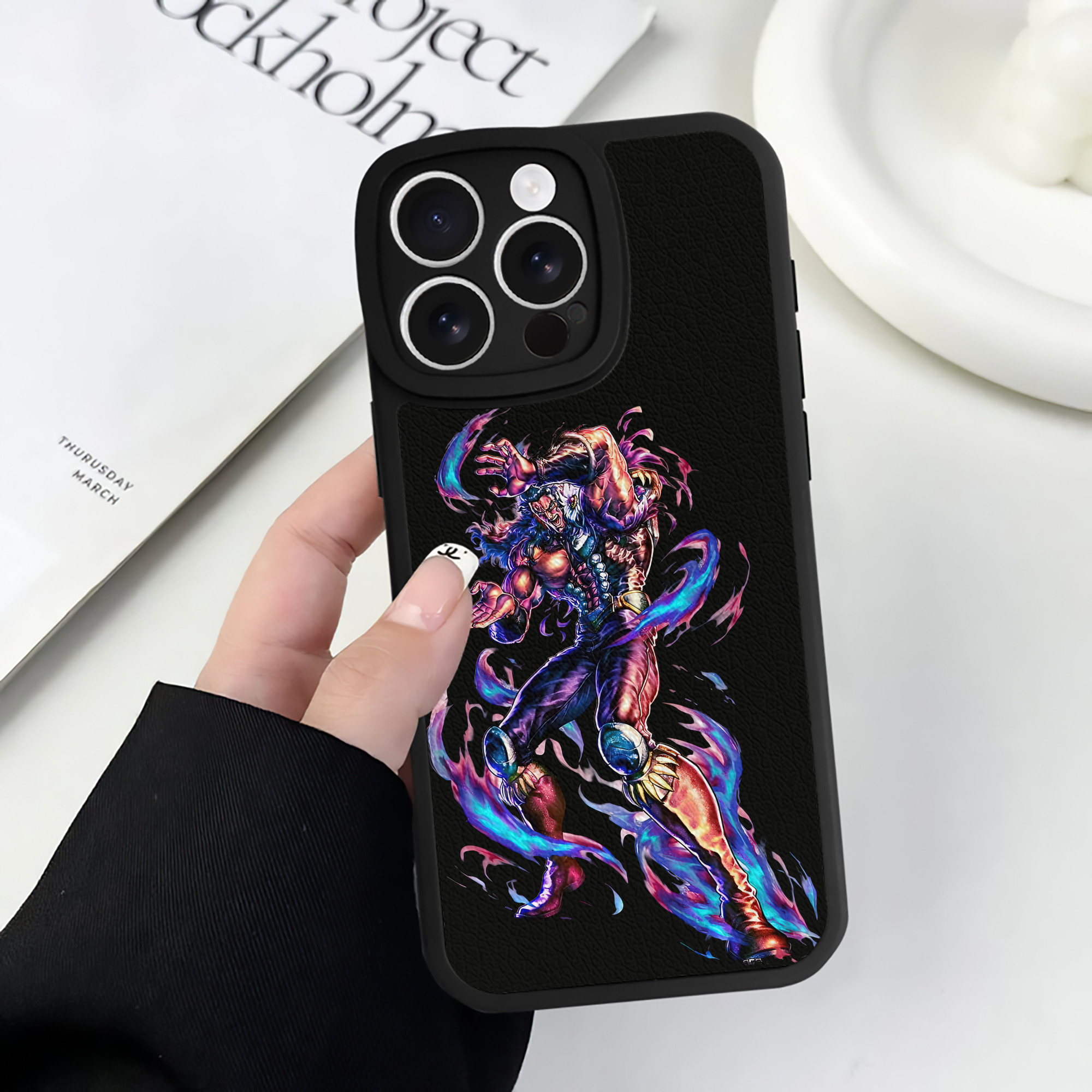 （画像用） 北斗の拳 Fist of the North Star 【iPhone 16シリーズ対応】シリコンスマホケース（レザー調） 材質：シリコン